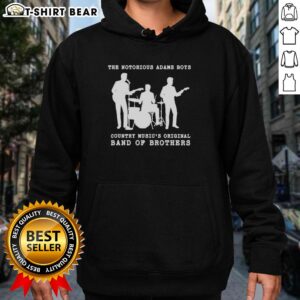 Silhouette of the Adams Boys in country music on a hoodie, showcasing the original band of brothers design.