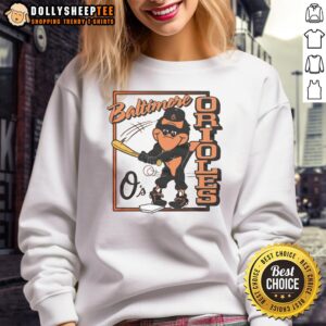 Alt Text: Original Baltimore Orioles The Oriole Bird sweatshirt featuring a vibrant design and soft fabric, perfect for fans.