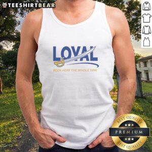 Buffalo Sabres tank top featuring 'Good Loyal Been Here The Whole Time' design, perfect for fans showing team spirit.