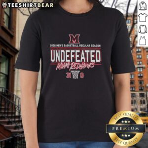 Hot Miami Redhawks 2026 Men's Basketball Undefeated Regular Season T-Shirt - Image 3