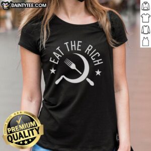 Good Eat The Rich Grunge Punk Ladies Tee featuring bold graphics and a stylish fit for edgy fashion lovers.