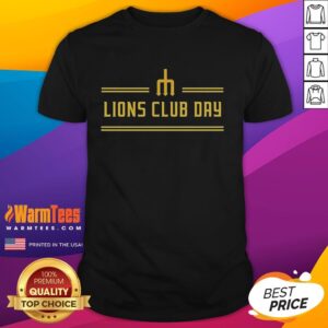 Official Lions Club Day T-Shirt featuring a vibrant design and the Lions Club logo, promoting community service and unity.