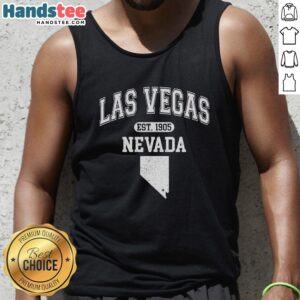 Official Las Vegas Nevada Est 1905 Varsity Tank Top featuring a stylish design perfect for casual wear in the summer.