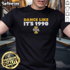 Premium Idaho Vandals 'Dance Like It's 1990' T-shirt featuring vibrant graphics and a stylish design for fans.