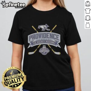 Original Providence College Friars 2026 NCAA Division I Men's Ice Hockey Regional Ladies Tee featuring team colors and logo.