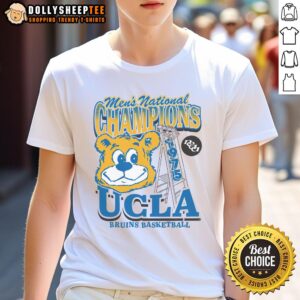 UCLA Bruins Past Champs Tourney Win T-Shirt featuring vibrant graphics celebrating the team's championship victories.
