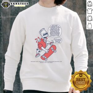 Premium Bart No Product Can Ever Be A Radical Act Man Sweatshirt in black, showcasing a bold graphic design.