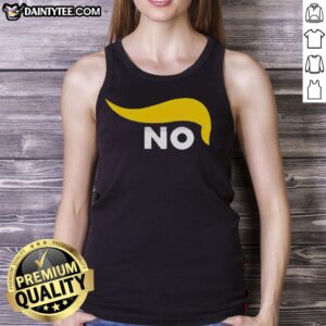 Stylish Nice No Trump Tank Top featuring bold text in vibrant colors, perfect for casual summer wear.