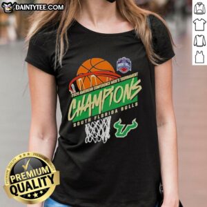 Nice South Florida Men's Basketball 2026 American Conference Tournament Champions Ladies Tee design featuring team colors.