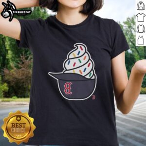 Alt Text: Premium Boston Red Sox ice cream ladies tee showcasing team logo and stylish design for fans and casual wear.