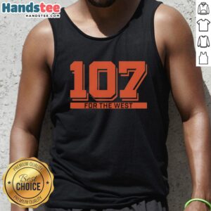 Official 107 For The West NY Baseball Tank Top featuring a stylish design perfect for summer sports events.