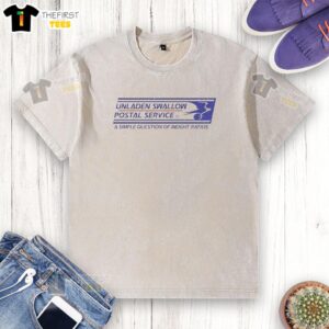 Premium Unladen Swallow Postal Service A Simple Question Of Weight Ratios T-Shirt - Image 6
