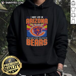 Chicago Bears football flag hoodie showcasing team pride, perfect for fans in Arizona on game day.