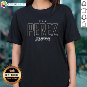 Awesome Ethan Perez Zuffa Boxing Elite Ladies Tee featuring a stylish design and vibrant colors for women.