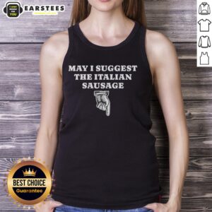 Stylish Italian sausage tank top featuring bold graphics, perfect for summer fashion and food lovers.