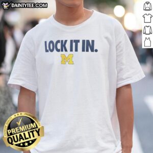 Awesome Michigan Wolverines 2026 Lock It In T-Shirt featuring vibrant team colors and logo, perfect for fans.