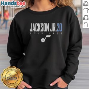 Jaren Jackson Jr. wearing a stylish Utah Jazz Elite sweatshirt, showcasing team pride and athletic fashion.