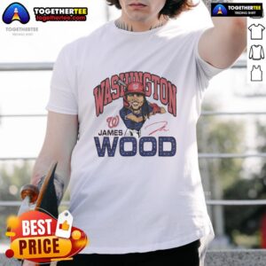 Nice Nationals James Wood Signature T-Shirt featuring bold graphics and team colors, perfect for fans and collectors.