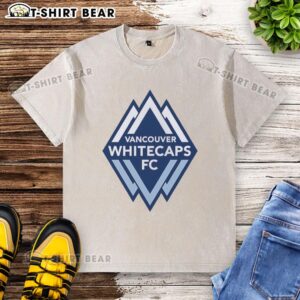 Awesome Vancouver Whitecaps FC Primary Logo Washed T-Shirt featuring the iconic team logo in vibrant colors.
