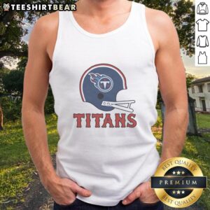 Nice Tennessee Titans football logo on a big helmet tank top, perfect for fans showcasing team spirit.