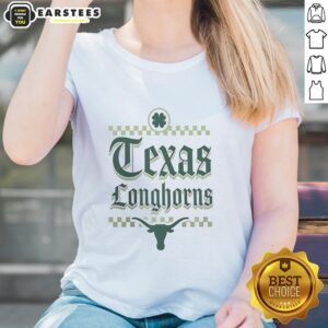 Pretty Texas Longhorns St. Patrick's Day ladies tee featuring a festive design perfect for celebrating the holiday.