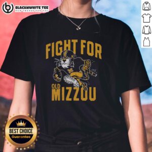 Vintage ladies tee featuring 'Awesome Fight For Old Mizzou' design, perfect for proud Mizzou fans and retro style lovers.