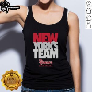 Premium New York's Team St. John's Red Storm tank top featuring bold team text and a stylish design for fans.