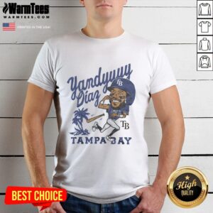 Awesome Tampa Bay Rays Yandy Diaz T-Shirt featuring a vibrant design and team logo, perfect for fans and collectors.
