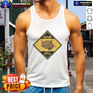 Retro tank top featuring 'Caution: Brain Overheat' design, perfect for showcasing executive dysfunction awareness.