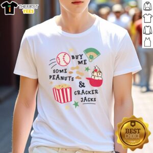 Top Peanuts & Cracker Jacks T-Shirt featuring a fun baseball design, perfect for game day and sports enthusiasts.