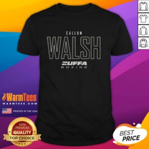 Alt Text: Nice Callum Walsh Zuffa Boxing Elite T-Shirt featuring vibrant graphics and comfortable fit for boxing fans.