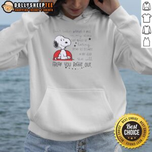 Snoopy wearing a hoodie with the phrase 'Spend 30 Seconds In My Head' showcasing a fun and quirky design.