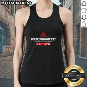 Alt Text: Top Rocinante Legacy Corvette Class Light Frigate ECF 270 tank top featuring a detailed design and vibrant colors.