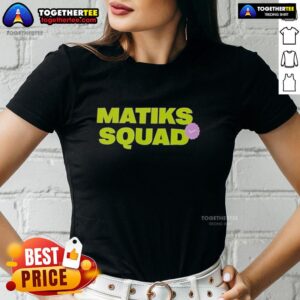 Awesome Matiks Squad Ladies Tee featuring a stylish design and vibrant colors, perfect for casual wear and team spirit.