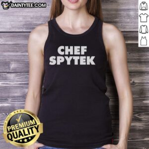 Alt Text: Official Chef Spytek tank top featuring a stylish design, perfect for culinary enthusiasts and casual wear.