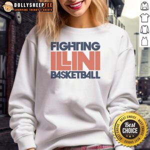 Vintage Fighting Illini basketball sweatshirt showcasing classic design and team spirit for fans and collectors.