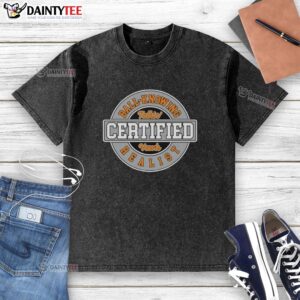 Hot Certified Talkin Vawls Ball Knower Realist Circle Logo on a stylish washed t-shirt, perfect for casual wear.