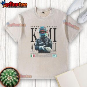 Awesome Kimi Antonelli F1 Racing washed t-shirt featuring a stylish design and vibrant colors, perfect for motorsport fans.