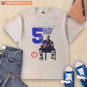 Top Hilary Knight USA Women's Olympic Hockey Gold Champions 2026 Signature Washed T-Shirt displayed on a mannequin.