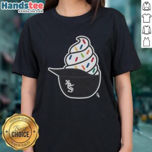 Awesome Chicago White Sox Ice Cream Ladies Tee featuring stylish graphics for fans, perfect for game day or casual wear.