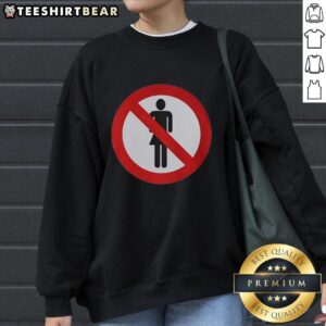 Hot No Women Sign Sweatshirt featuring a bold graphic design, perfect for casual wear and making a statement.