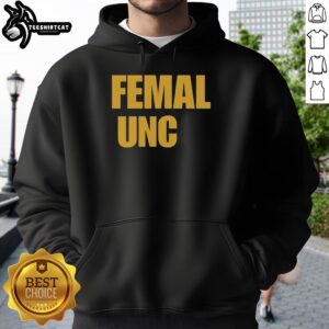 Original Kelsey female UNC hoodie in blue with logo, perfect for casual wear and showing school spirit.