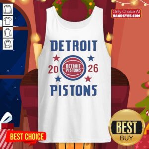 Premium Detroit Pistons Playoffs 26 Stars Tank Top featuring team colors and logo, perfect for game day attire.