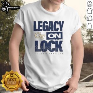 Premium Georgia Tech Yellow Jackets NCAA 2026 Legacy On Lock T-Shirt featuring team colors and logo for fans.