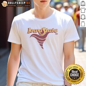 Alt Text: Vintage Iowa State Cyclones logo T-shirt featuring classic design and bold colors, perfect for fans and collectors.