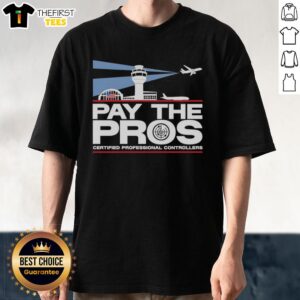 Top Pay The Pros Certified Professional Controllers T-Shirt featuring a stylish design for gaming enthusiasts and professionals.
