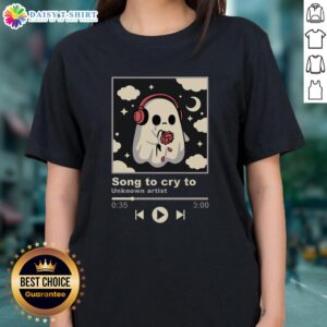 Good Song To Cry To Ladies Tee featuring uplifting lyrics and a stylish design for emotional support and comfort.