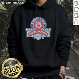 Vintage 1983 Fresno State Basketball hoodie showcasing classic design and school spirit, perfect for fans and collectors.