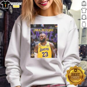 Hot King James LeBron James The Most Field Goals Made In NBA History 15838 Goals Poster T-Shirt - Image 5