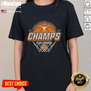 Alt Text: Premium Texas Longhorns Blue 84 2026 SEC Women's Basketball Tournament Champions Locker Room Ladies Tee.